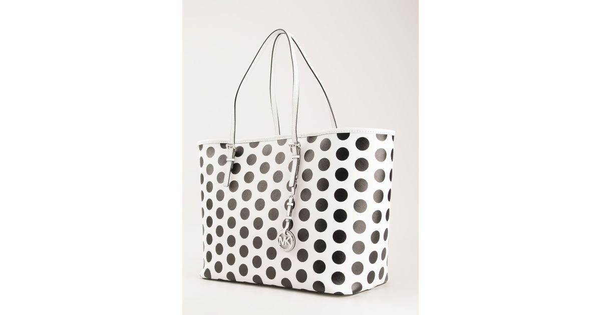 Michael Kors Black Polka Dot Tote Bag