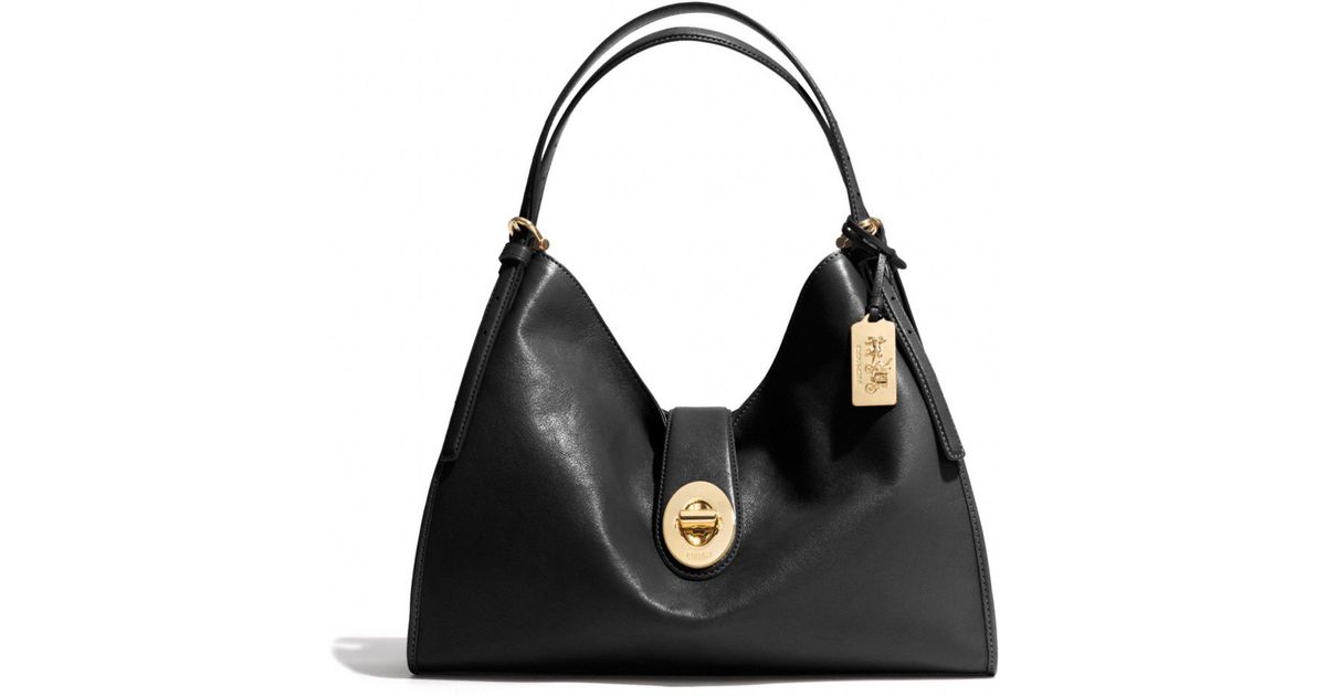 Lyst Coach Madison Carlyle Shoulder Bag In Leather Black
