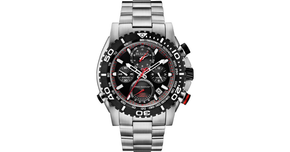 Lyst - Bulova Men's Chronograph Precisionist Stainless Steel Bracelet