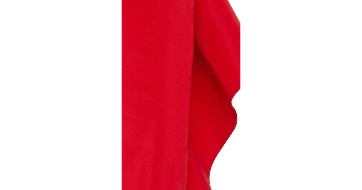 Rosie assoulin Draped Back Silk-Faille Column Gown in Red | Lyst