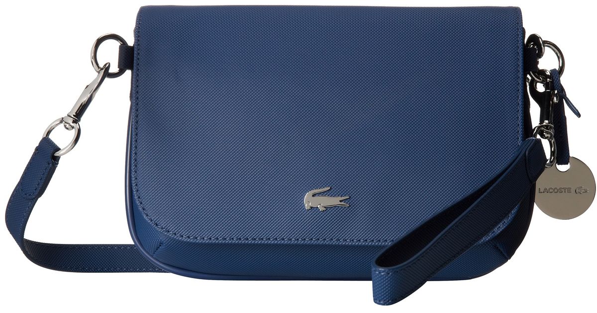 Lyst Lacoste Daily Classic Crossover Bag In Blue