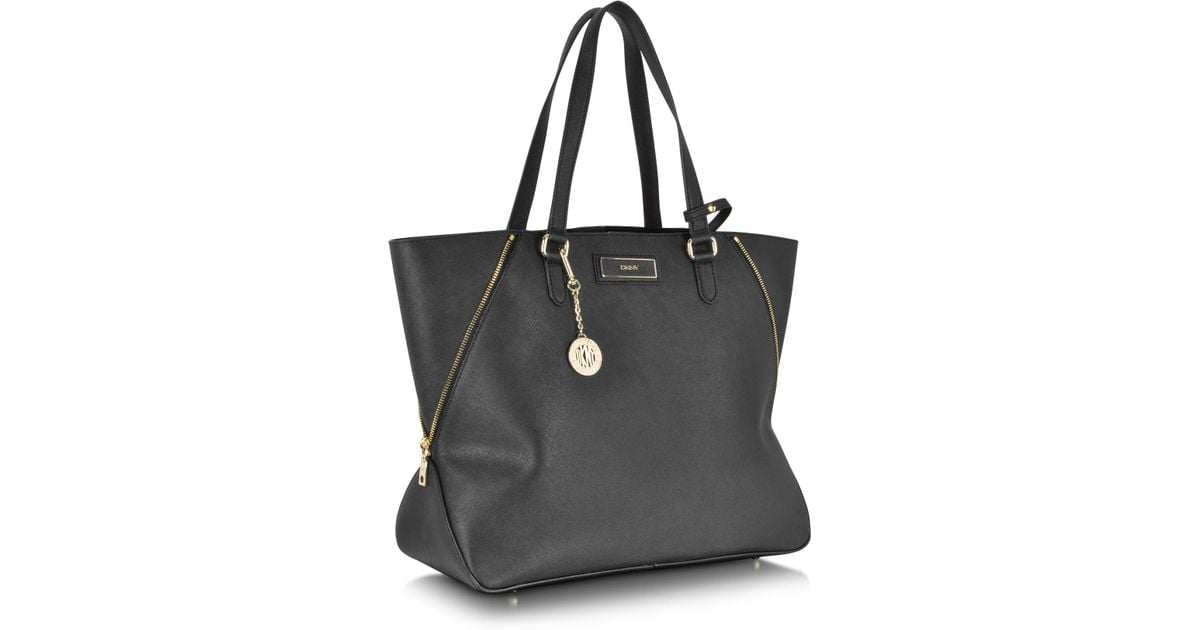Lyst Dkny Bryant Park Saffiano Large Zip Tote in White