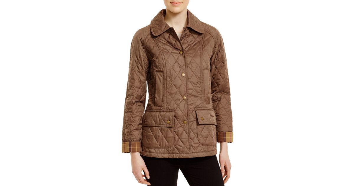 brown barbour quilted jacket ladies