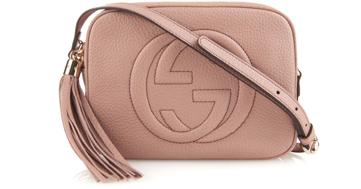 Lyst Gucci Soho Leather Cross Body Bag In Pink