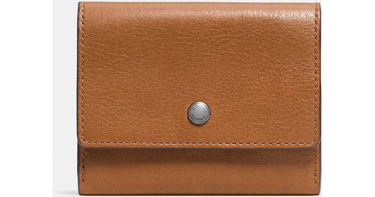 Lyst - Coach Coin Case In Sport Calf Leather in Brown for Men