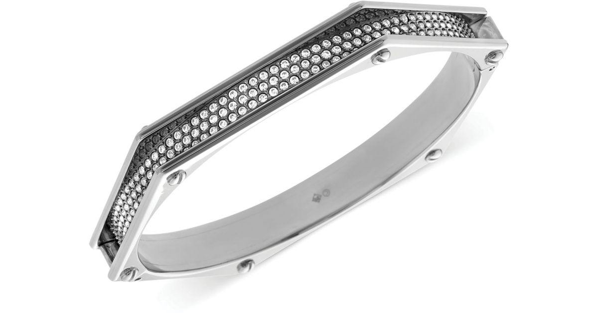 Lyst Swarovski Bolt Crystal Bangle Bracelet In Metallic