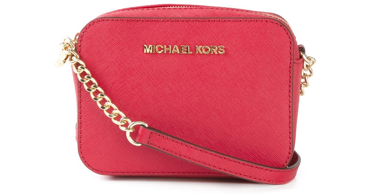 michael kors red cross bag