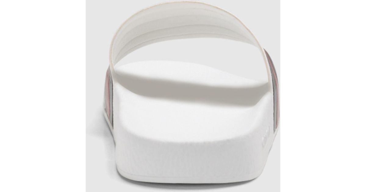 Lyst - Gucci White Rubber Slide Sandal in White for Men