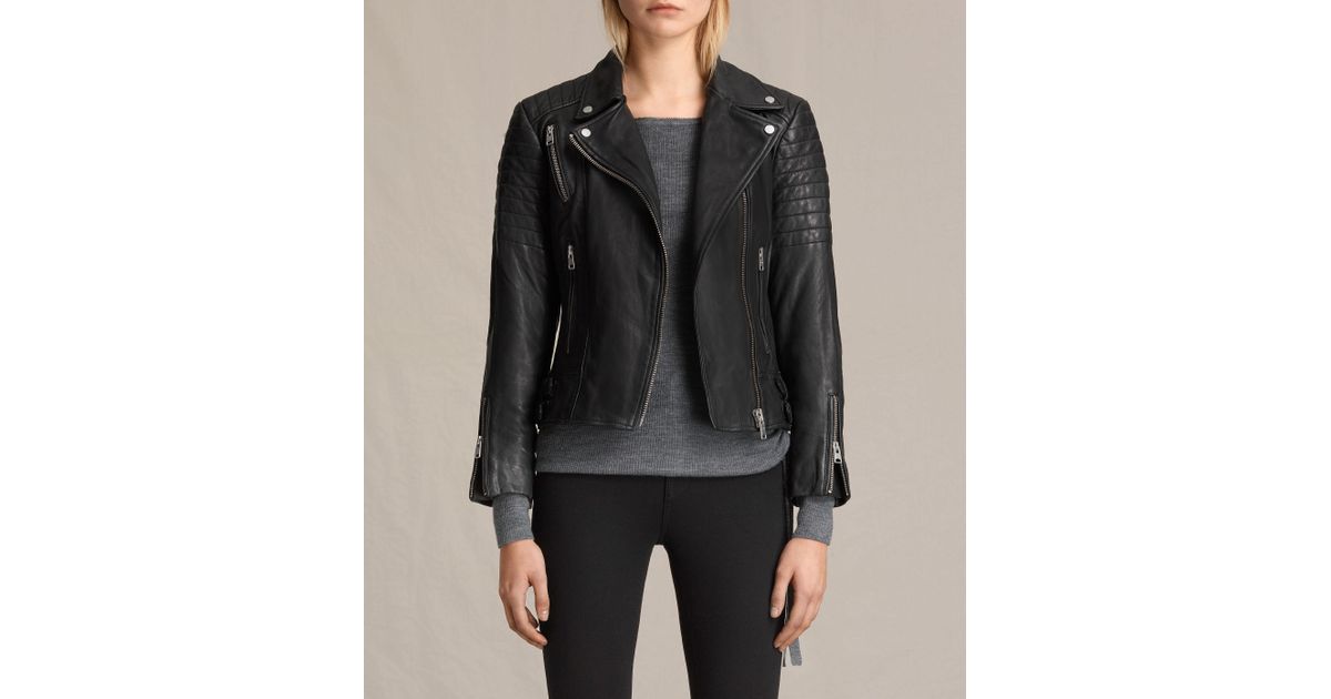 Lyst Allsaints Papin Leather Biker Jacket In Black Save Lyst Allsaints Papin Leather Biker Jacket In Black Save 48 547008547008545