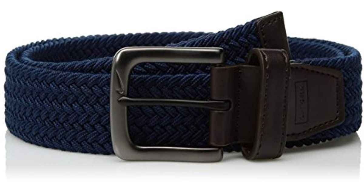 nike stretch woven belt navy