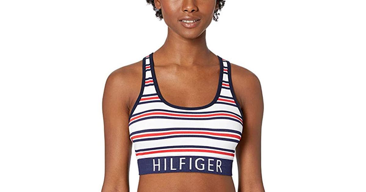 Lyst Tommy Hilfiger Seamless Bralette Bra In Blue 1124