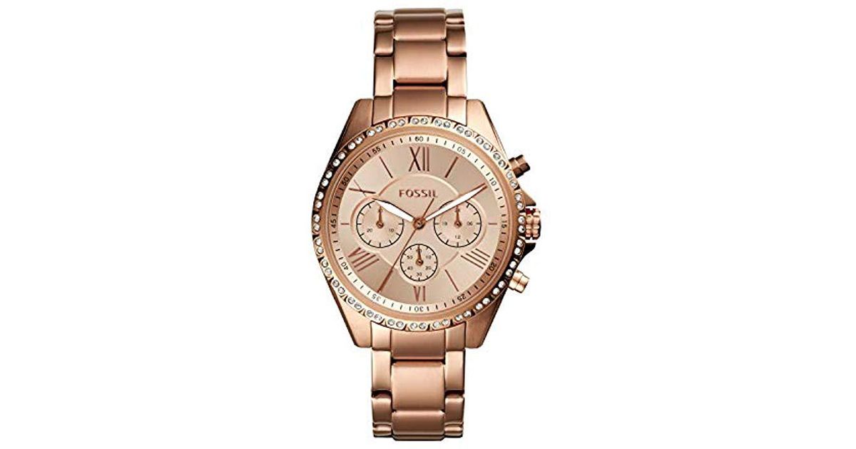 Lyst - Fossil 'modern Courier' Quartz Stainless Steel Watch, Color:rose ...