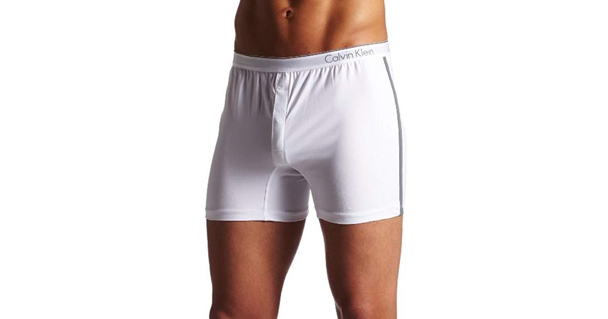 Calvin Klein Ck One Micro Slim Fit Knit Boxer In White For Men Lyst 
