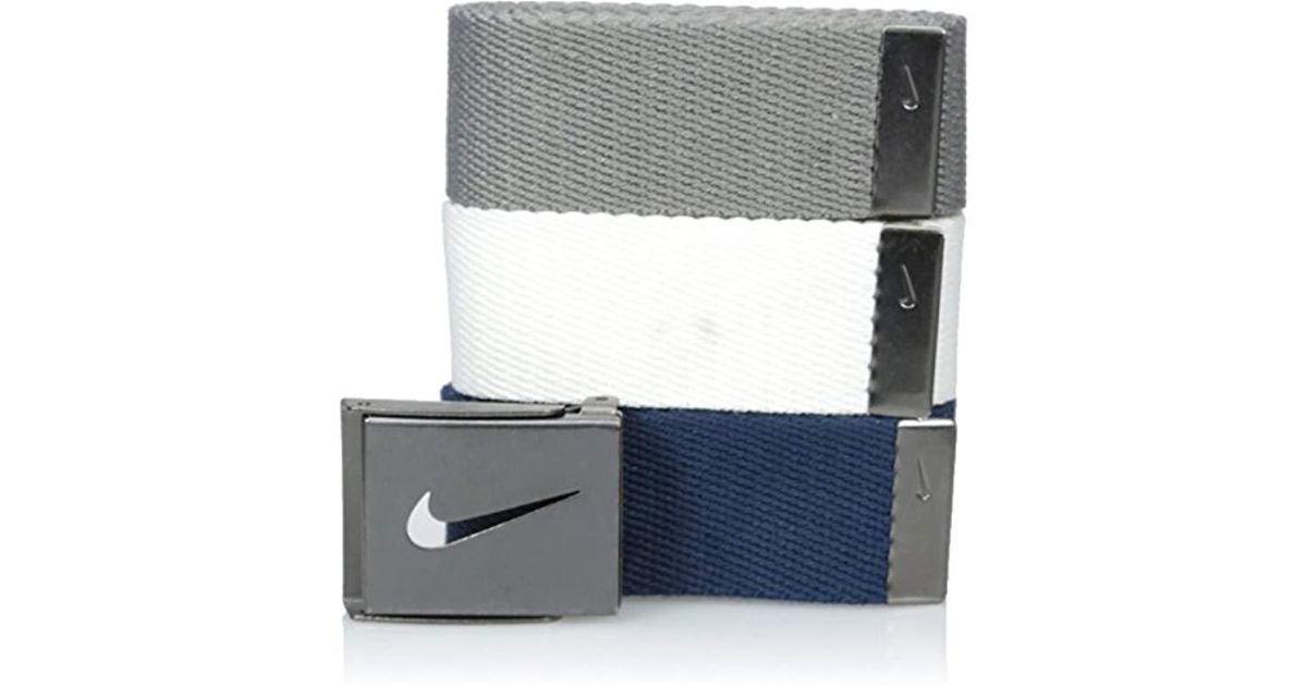 Nike 3 Pack Golf Web Belt in White for Men Lyst