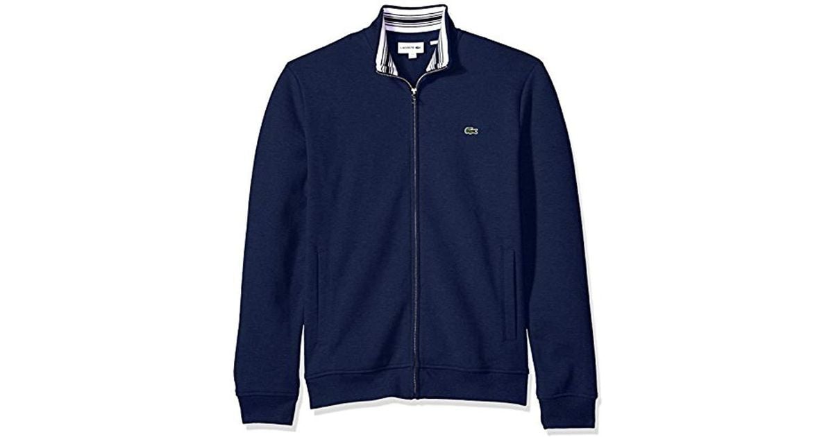 lacoste men's full zip hoodie fleece sweatshirt