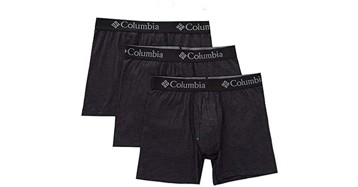 Columbia Performance Cotton Stretch Boxer Brief3 Pack in Black for Men