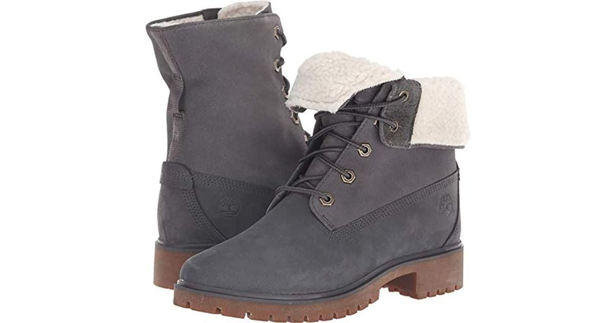 timberland jayne fleece fold down boot