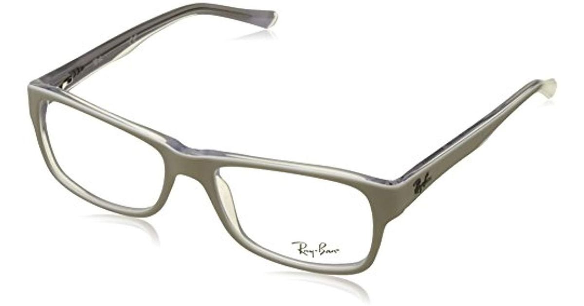 Ray-Ban Unisex Rx5268 Eyeglasses in White for Men - Lyst