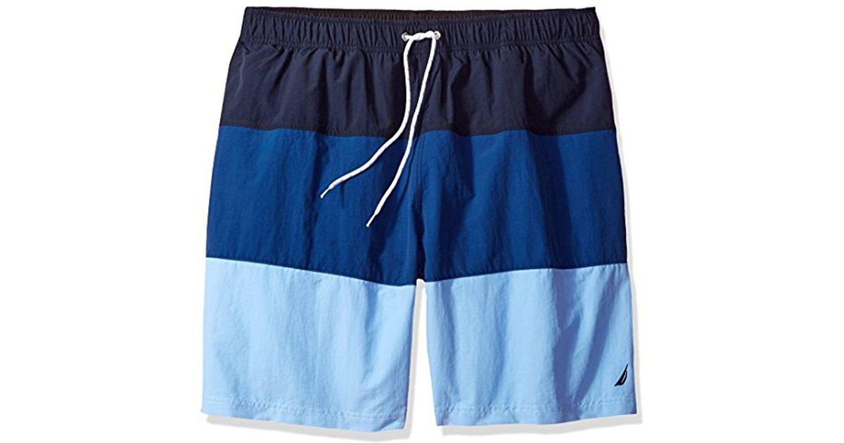 nautica color block swim trunk