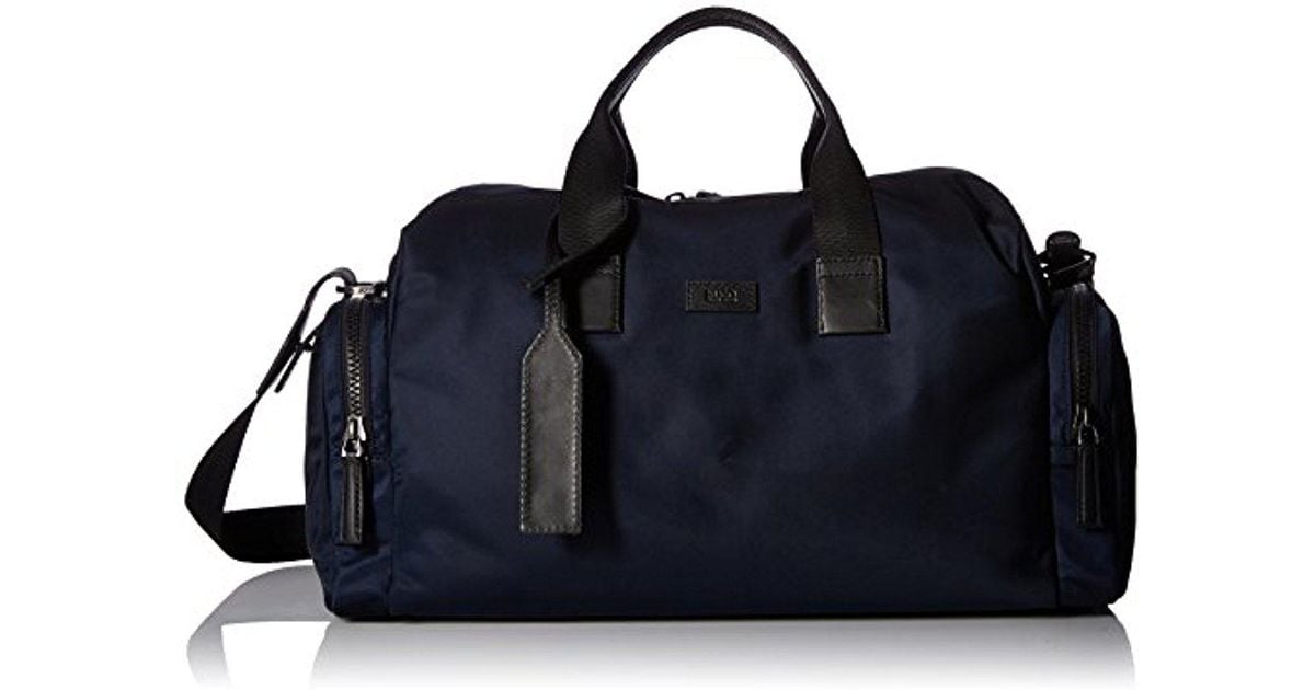 Boss Blue Hugo By Capital Nylon Weekender Bag For Men Boss Blue Hugo By Capital Nylon Weekender Bag For Men