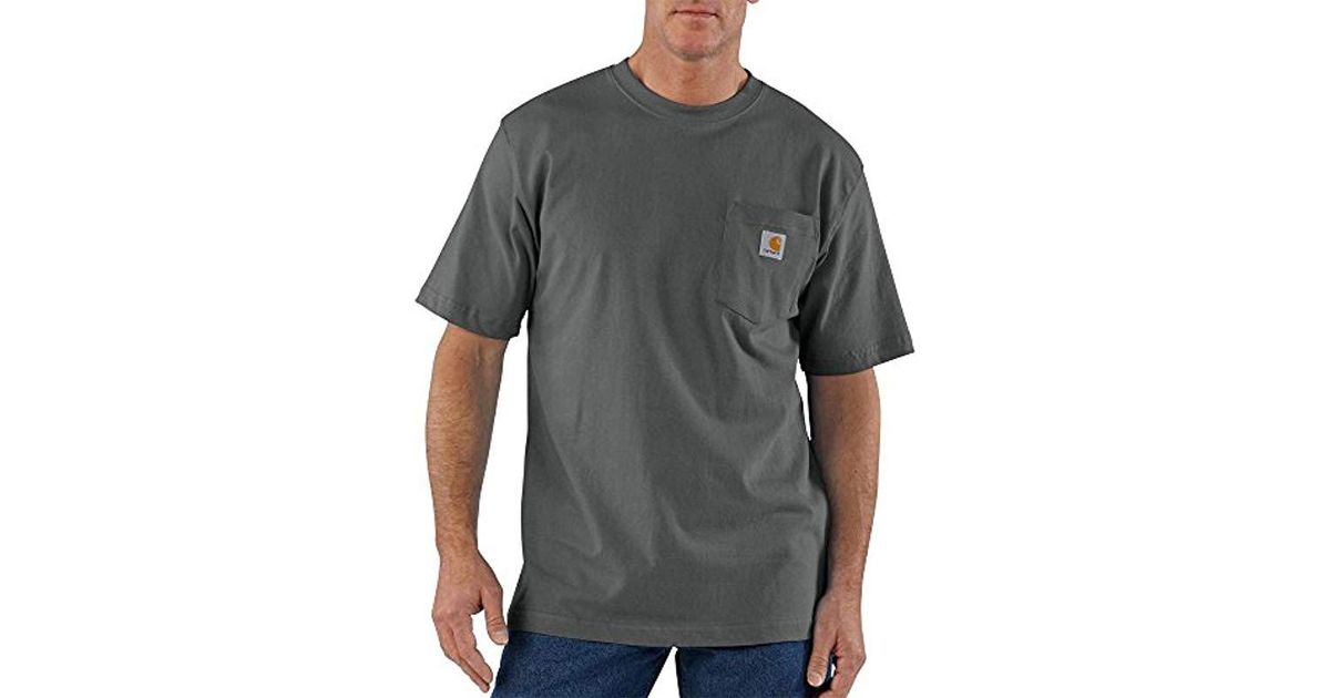 Carhartt K87 Workwear Pocket Short-sleeve T-shirt in Gray for Men - Lyst