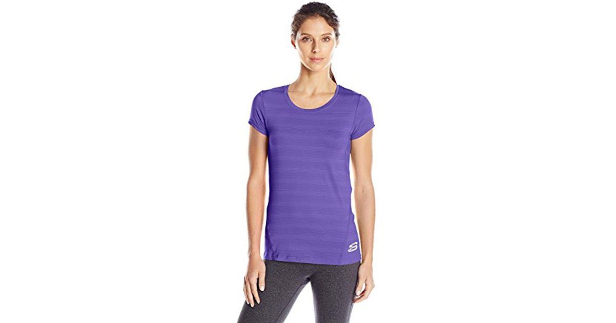 skechers t shirt purple