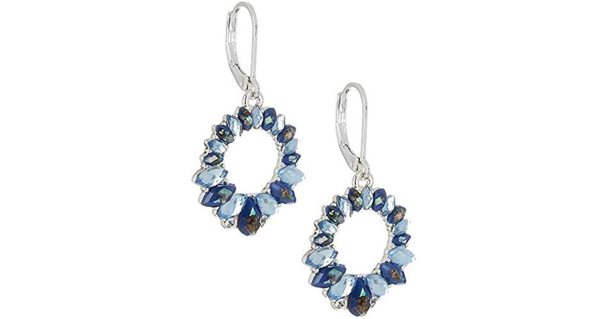 Lyst Napier Blue Multicolored Drop Earrings in Blue