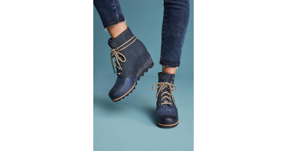 sorel navy wedge