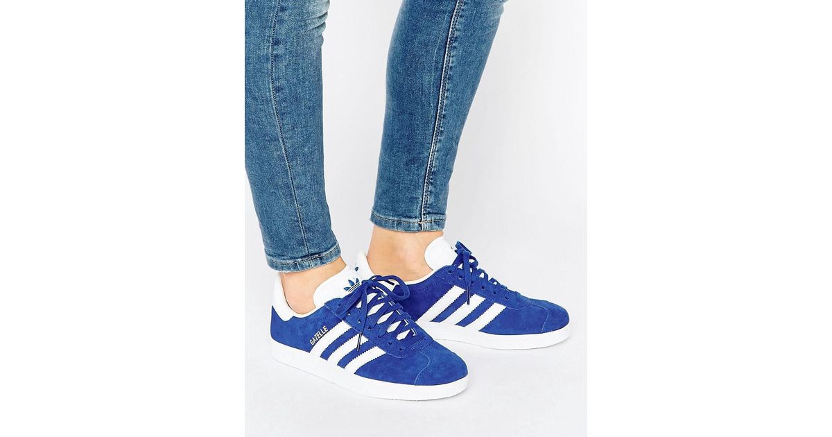 Lyst - adidas Originals Royal Blue Suede Gazelle Unisex Sneakers in Blue