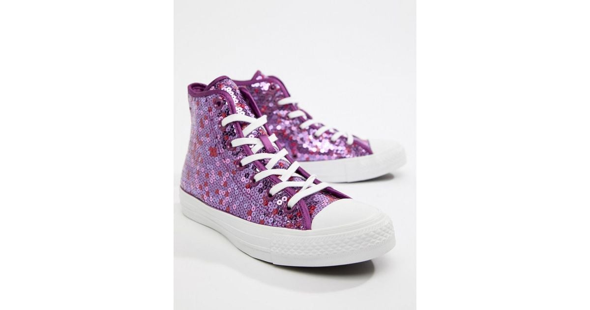 purple sequin converse shoes