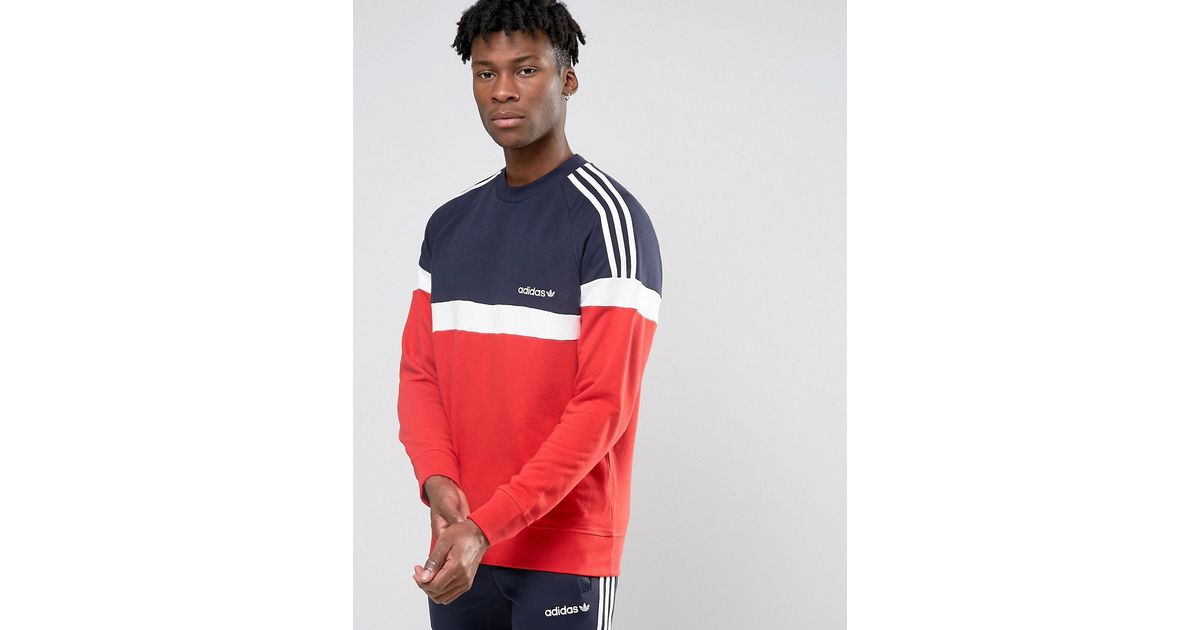 Adidas Originals Itasca Crew Sweatshirt Ay7712 in Red for Men - Lyst