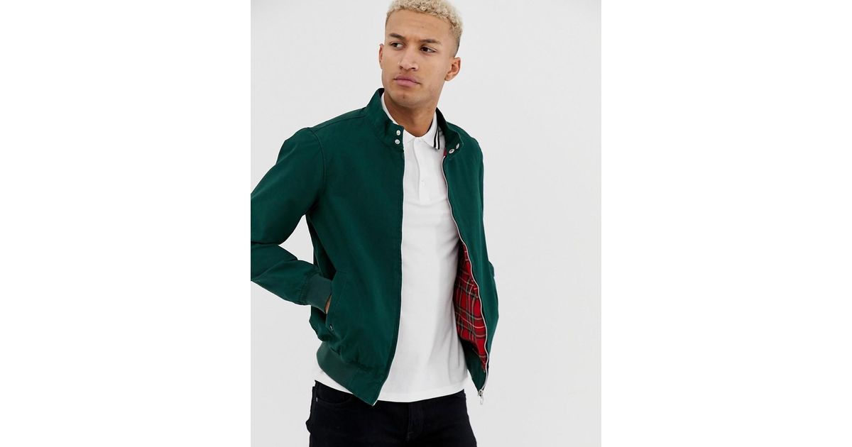 Download Lyst - Pull&Bear Harrington Jacket In Green in Green for Men