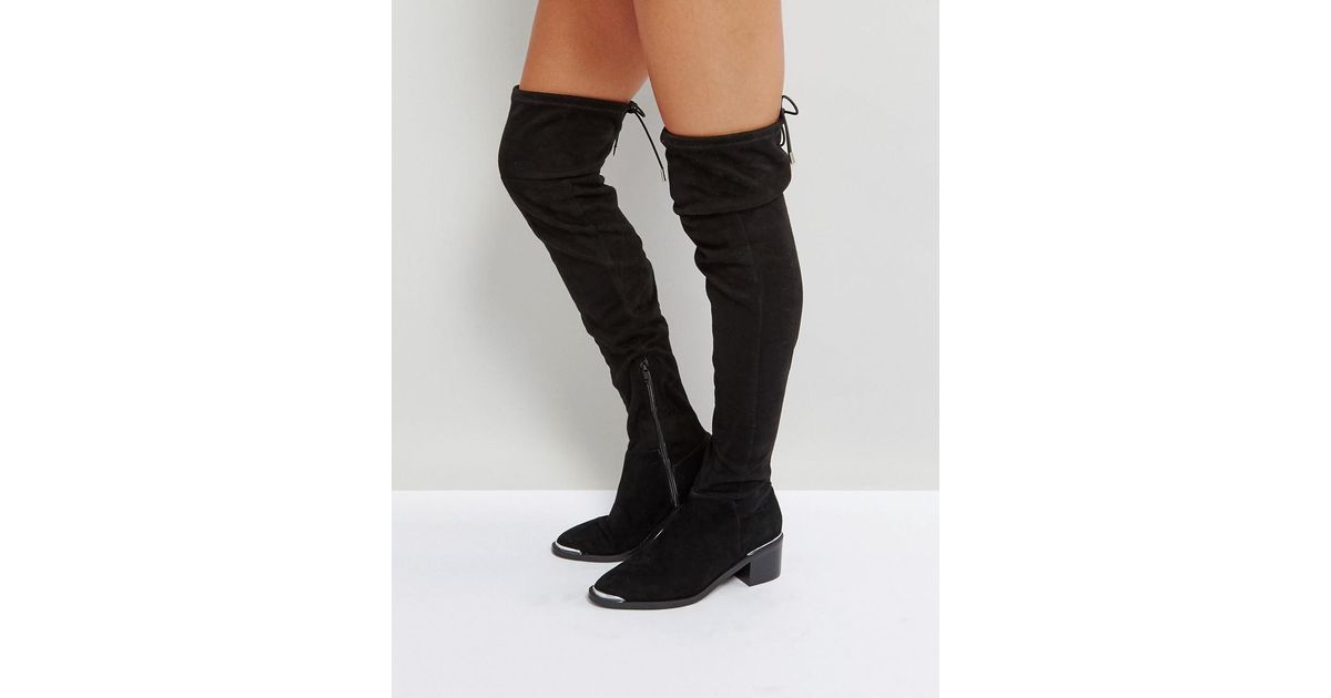 Lyst Office Karma Over The Knee Boots In Black