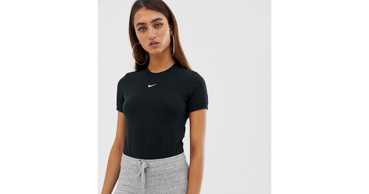 nike mini swoosh oversized trackies in black