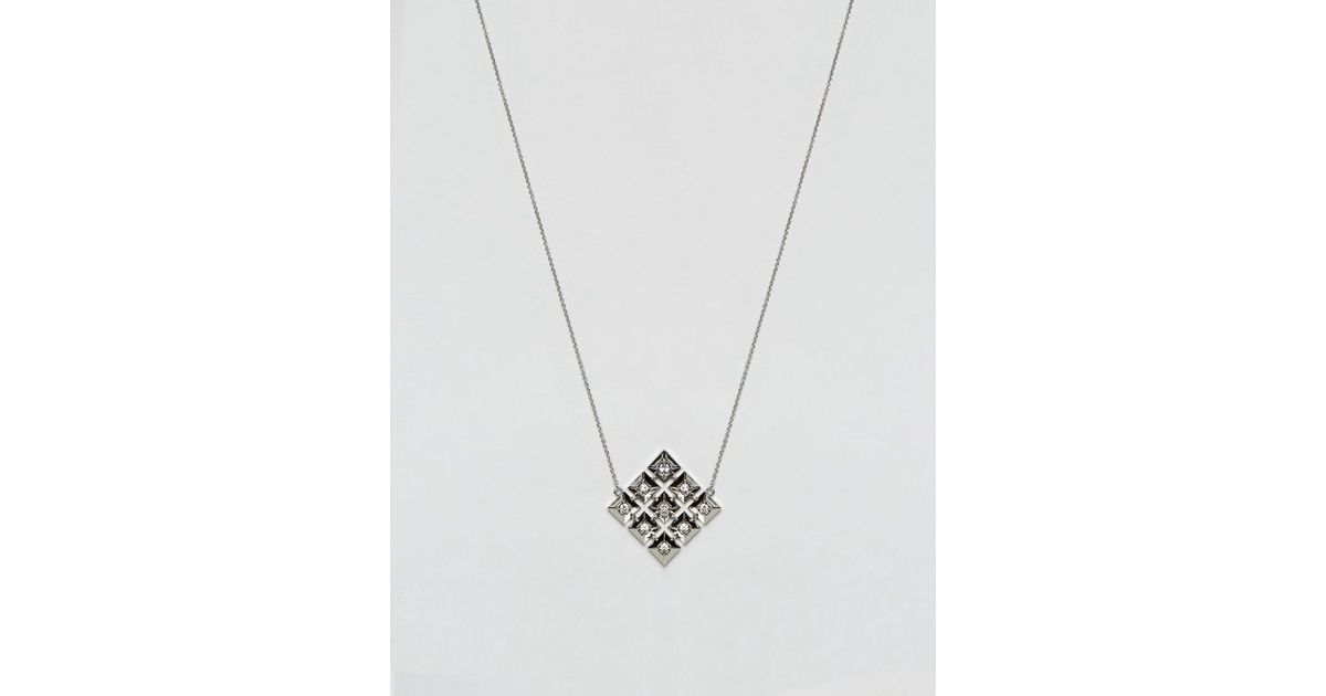 House Of Harlow 1960 Metallic Geo Pendant Necklace Lyst