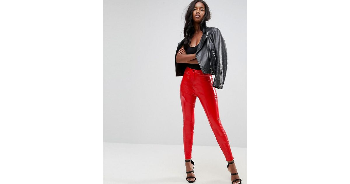 asos red pants