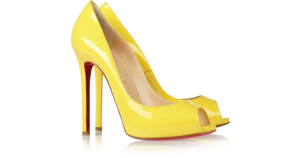 christian louboutin yellow peep toe pumps christian louboutin yellow peep toe pumps