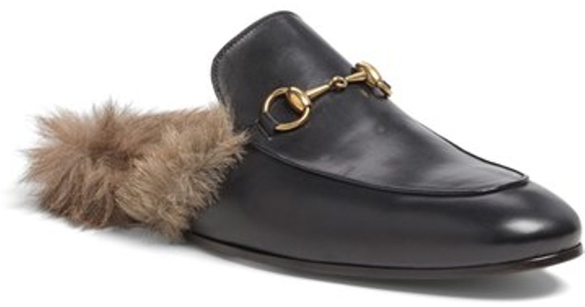 Gucci 'princeton' Fur Lined Loafer in Black for Men | Lyst