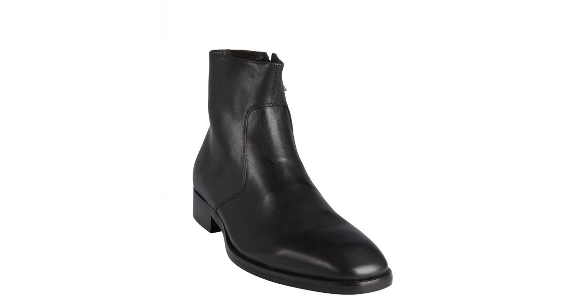 kenneth cole new york side zip leather boot