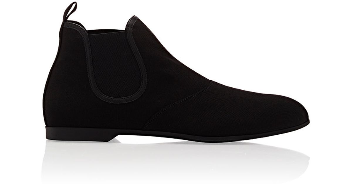 prada chelsea boots mens prada s gabardine chelsea boots in black for lyst prada chelsea boots mens prada s gabardine chelsea boots in black for lyst