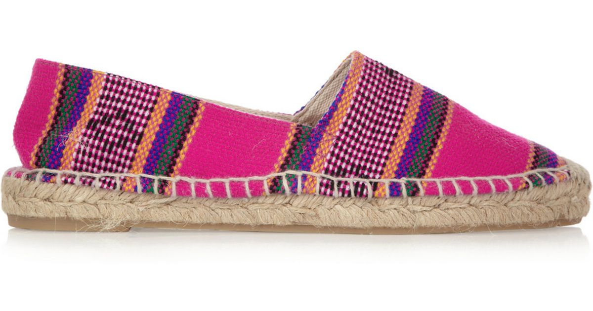 J.crew Woven Canvas Espadrilles in Pink Lyst