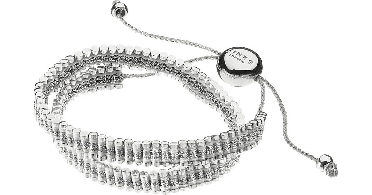 Lyst Links Of London Double Wrap Friendship Bracelet In Metallic