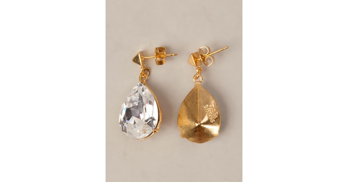 Tom binns Teardrop Earring in Metallic | Lyst