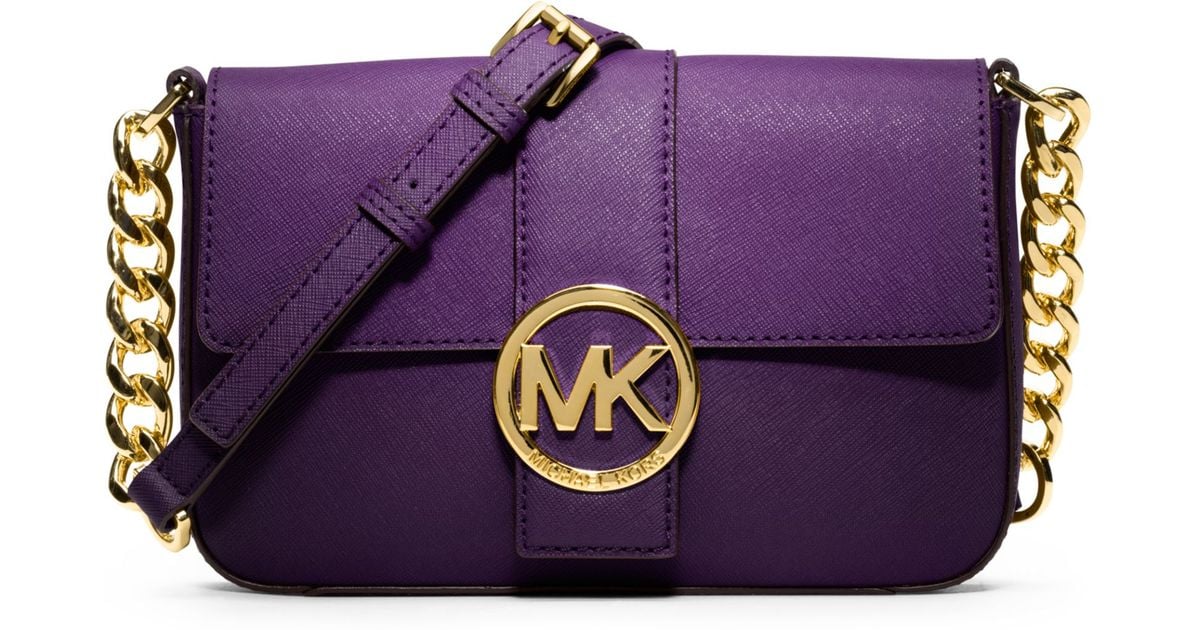 Lyst Michael Kors Fulton Small Messenger Bag In Purple