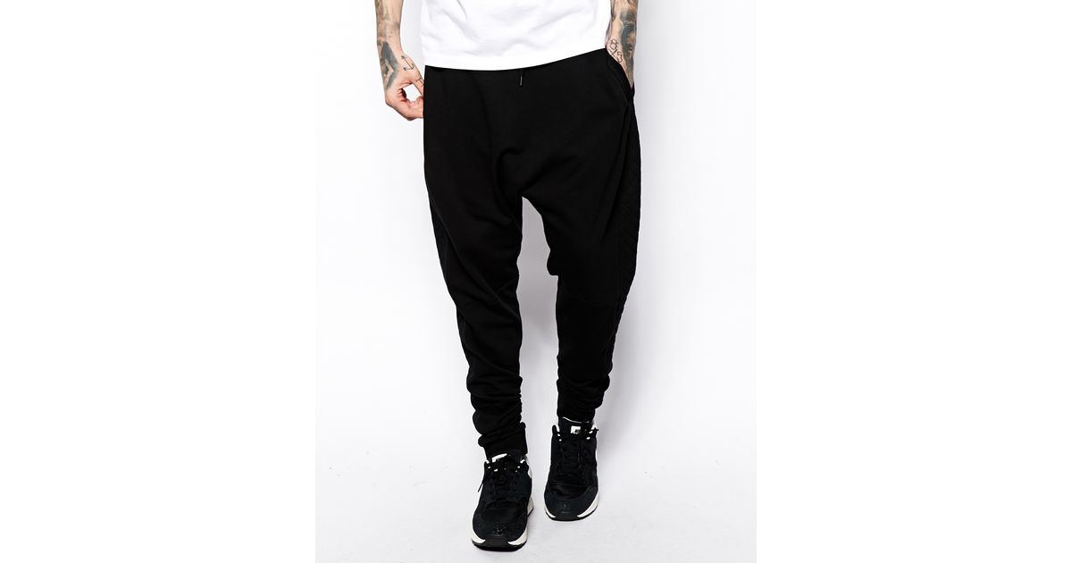 drop crotch sweatpants mens