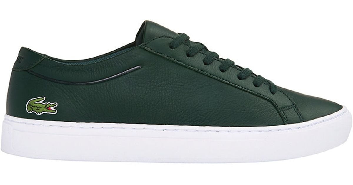 Lacoste Leather Tennis Sneakers in Green | Lyst