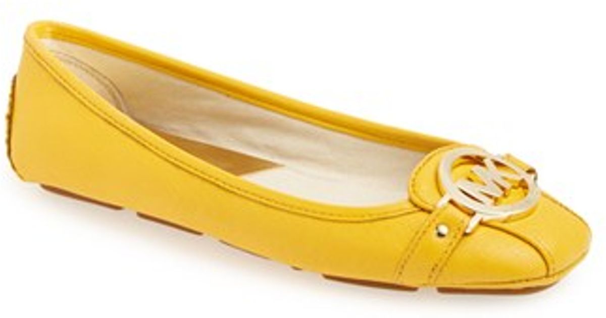 yellow michael kors flats