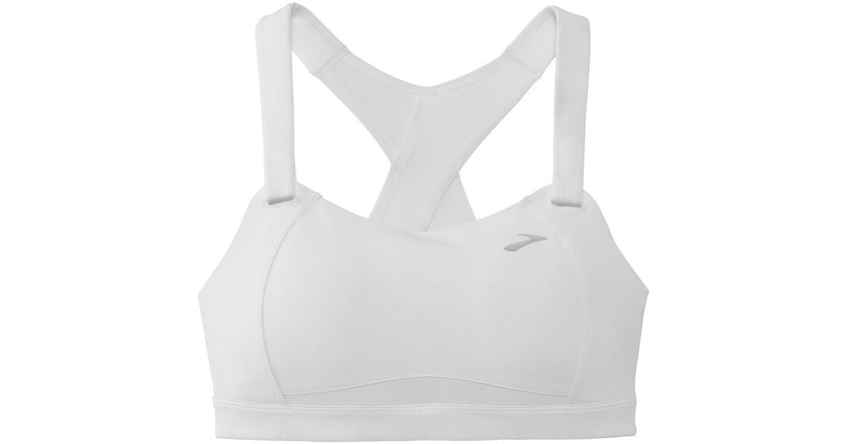 Brooks Synthetic Moving Comfort Juno Sports Bra in White - Lyst