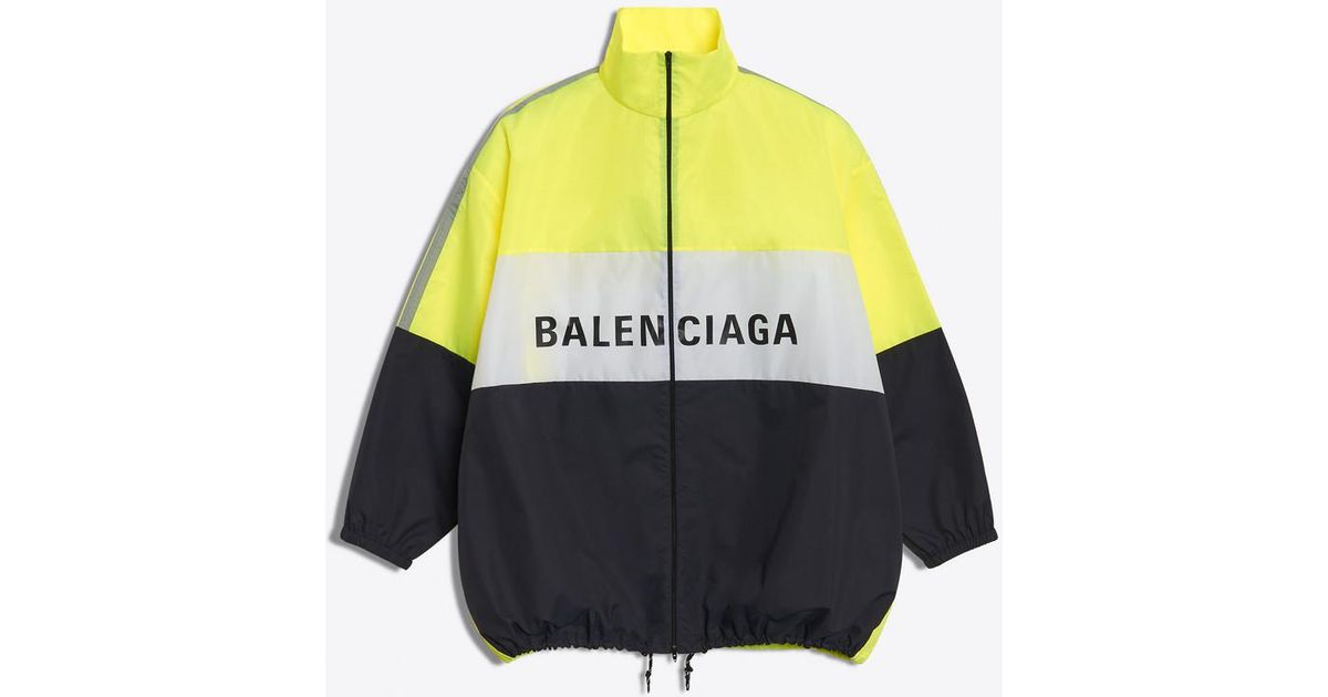 Balenciaga Tracksuit Nylon Jacket Logo in Yellow for Men - Lyst