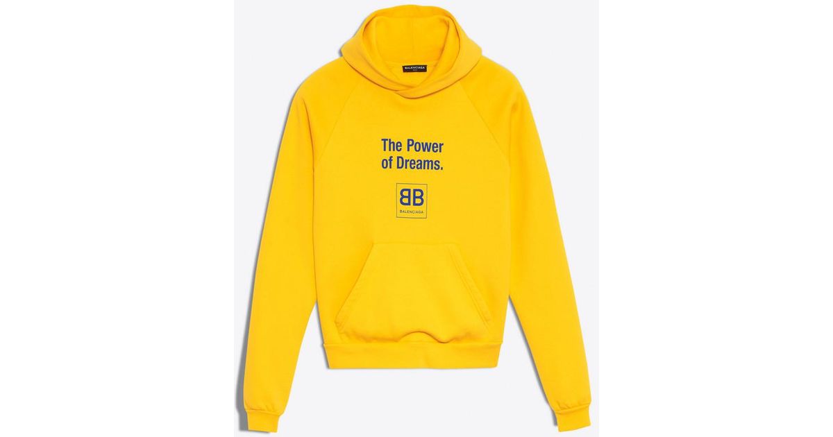 Lyst - Balenciaga The Power Of Dreams Hoodie in Yellow for Men